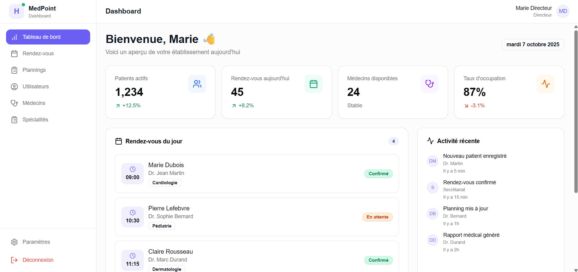 Bethesda Dashboard admin